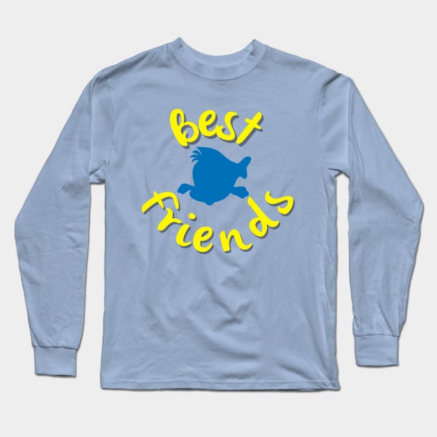 The Little Mermaid Flounder Best Friends Long Sleeve T-Shirt by Minniemetees